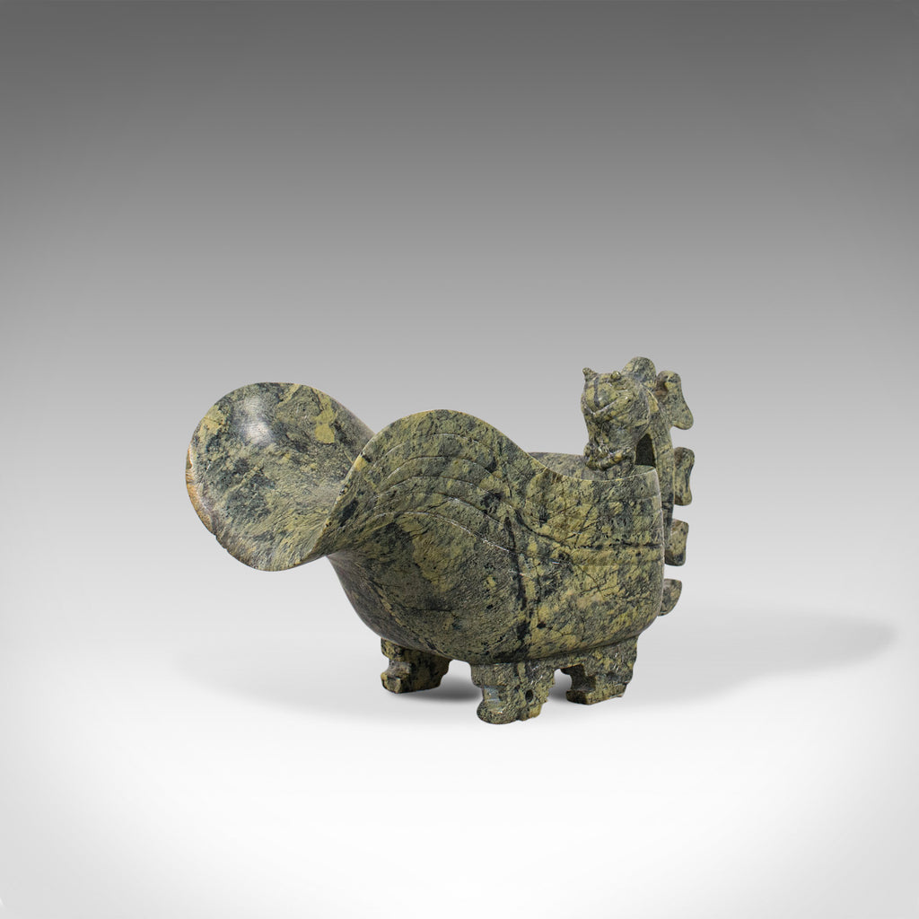 Small Antique Libation Cup, Oriental, Soapstone, Ceremonial, Pouring Jug, C.1900