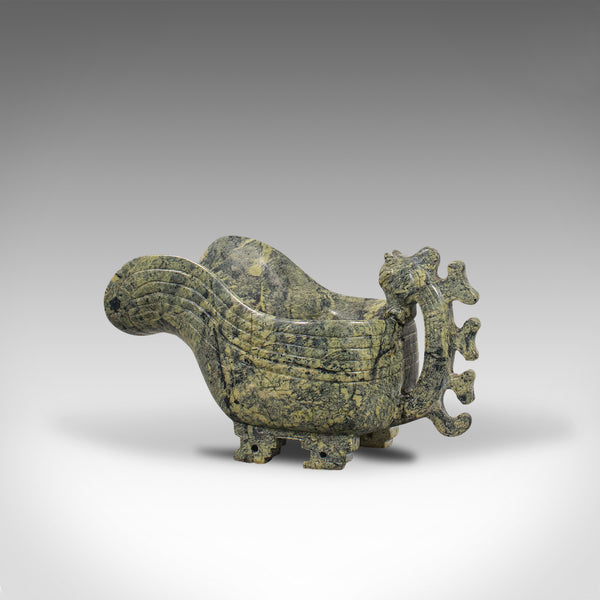 Small Antique Libation Cup, Oriental, Soapstone, Ceremonial, Pouring Jug, C.1900