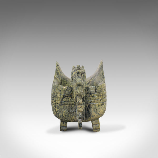 Small Antique Libation Cup, Oriental, Soapstone, Ceremonial, Pouring Jug, C.1900