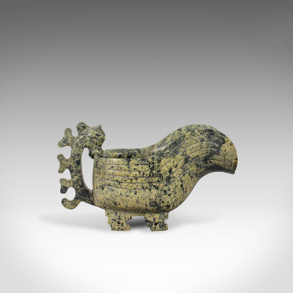 Small Antique Libation Cup, Oriental, Soapstone, Ceremonial, Pouring Jug, C.1900