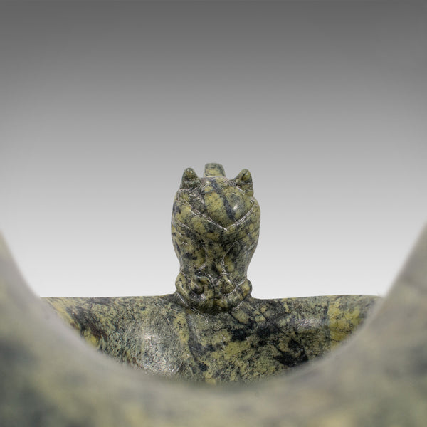 Small Antique Libation Cup, Oriental, Soapstone, Ceremonial, Pouring Jug, C.1900