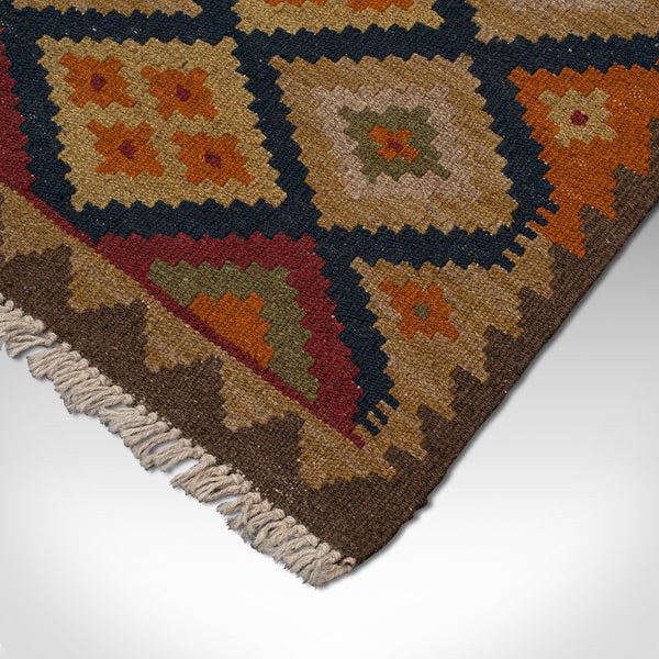 Small Vintage Maimana Kilim Rug, Middle Eastern, Woven, Prayer Mat, Circa 1960