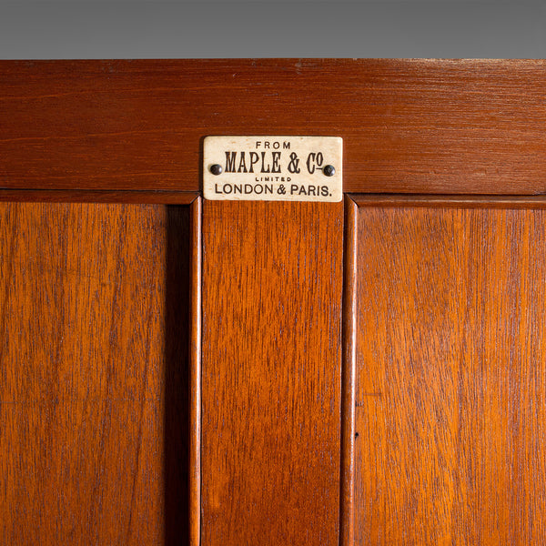 Antique Master Bedroom Wardrobe, Satinwood, Cupboard, Maple And Co, Edwardian
