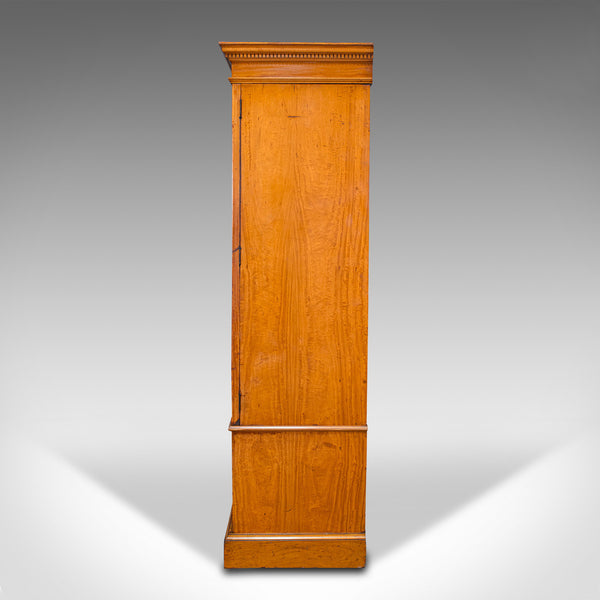 Antique Master Bedroom Wardrobe, Satinwood, Cupboard, Maple And Co, Edwardian