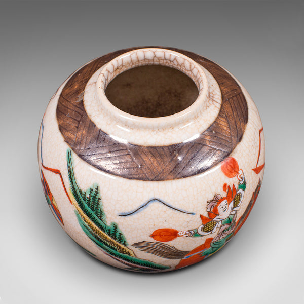 Small Antique Flower Vase, Japanese, Ceramic, Posy Urn, Edo Period, Circa 1850