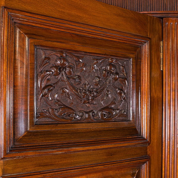 Antique Gentleman's Wardrobe, Walnut, Compactum, Waring And Gillow, Victorian