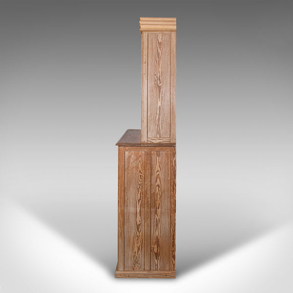 Very Tall 8' Antique Cupboard, English, Pine, Larder Cabinet, Victorian, C.1850