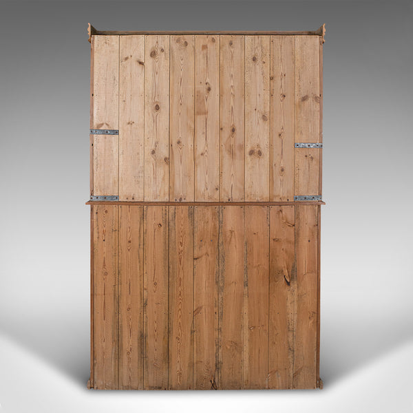 Very Tall 8' Antique Cupboard, English, Pine, Larder Cabinet, Victorian, C.1850