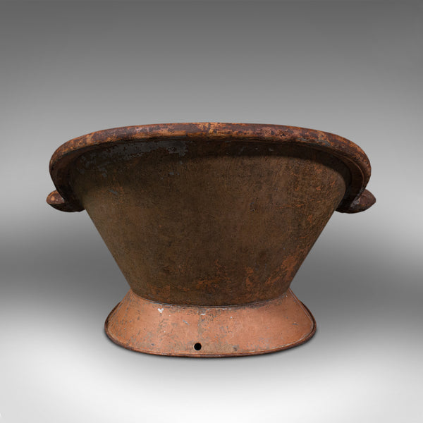 Two Antique Hip Baths, English, Tin, Planter, Jardiniere, Victorian, C.1900