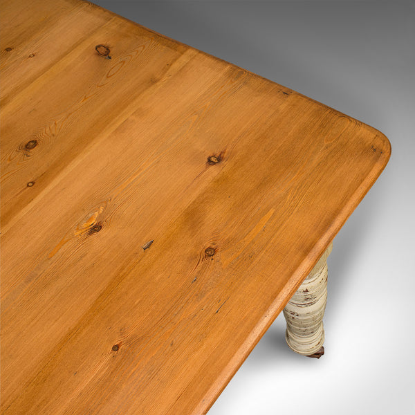 Antique Farmhouse Table, English, Pine, 6 Seat, Dining, Kitchen, Victorian, 1900