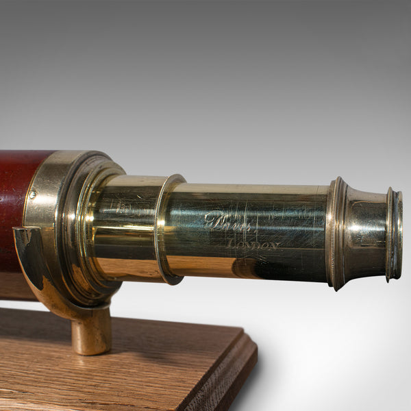 Antique 3 Draw Telescope, English, Terrestrial, Davis of London, Victorian, 1860