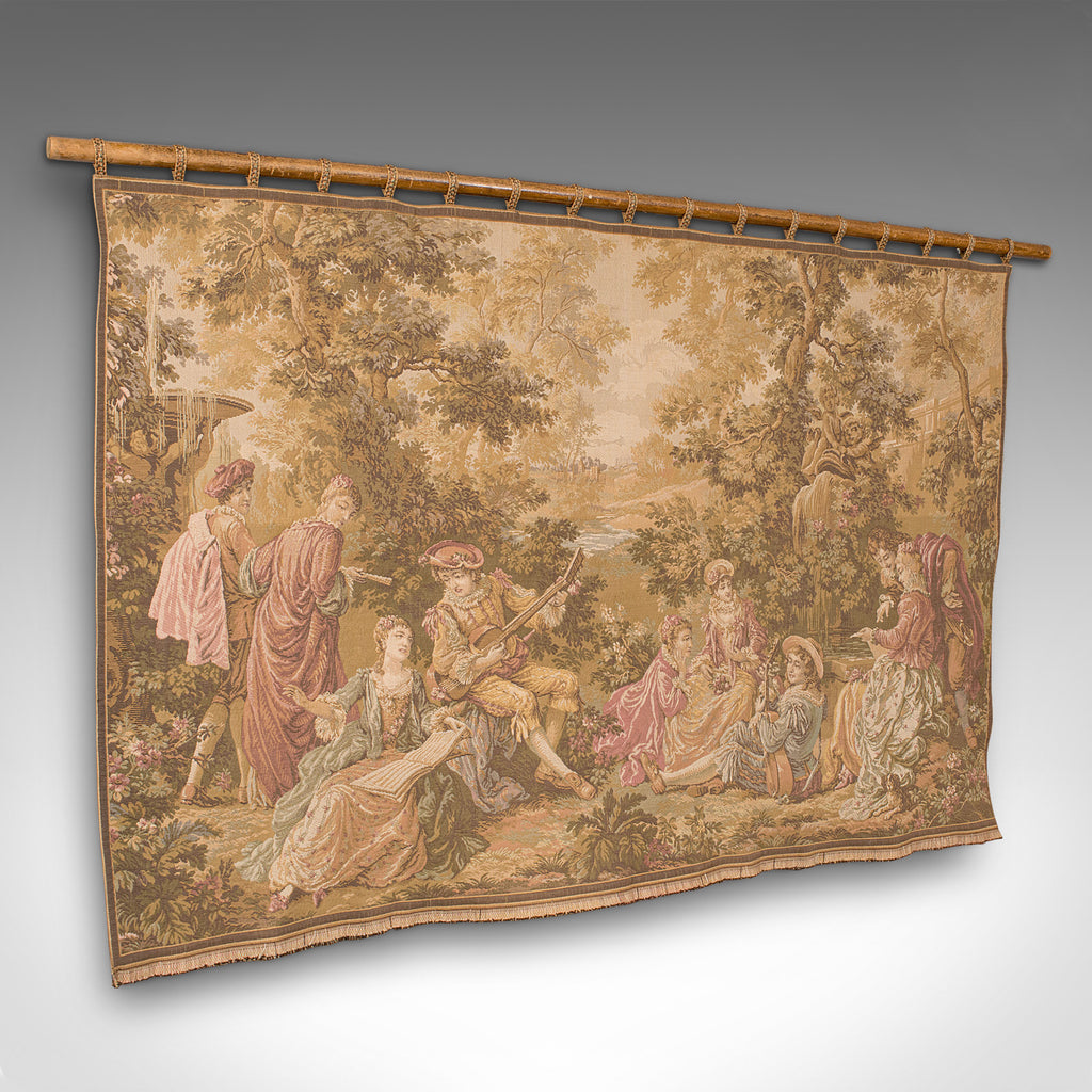 Large Antique Decorative Tapestry, French, Needlepoint Wall Panel, Victorian