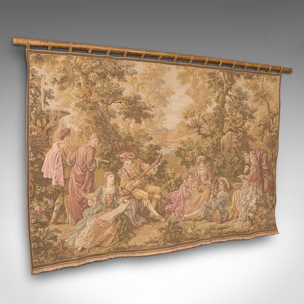 Large Antique Decorative Tapestry, French, Needlepoint Wall Panel, Victorian