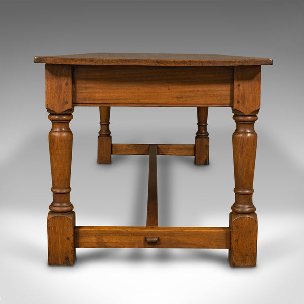 Large 7'9" Antique Dining Table, English, 8 Seat, Kitchen, Refectory, Victorian
