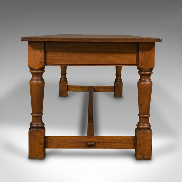 Large 7'9" Antique Dining Table, English, 8 Seat, Kitchen, Refectory, Victorian