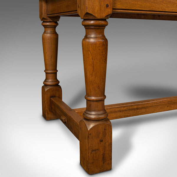 Large 7'9" Antique Dining Table, English, 8 Seat, Kitchen, Refectory, Victorian