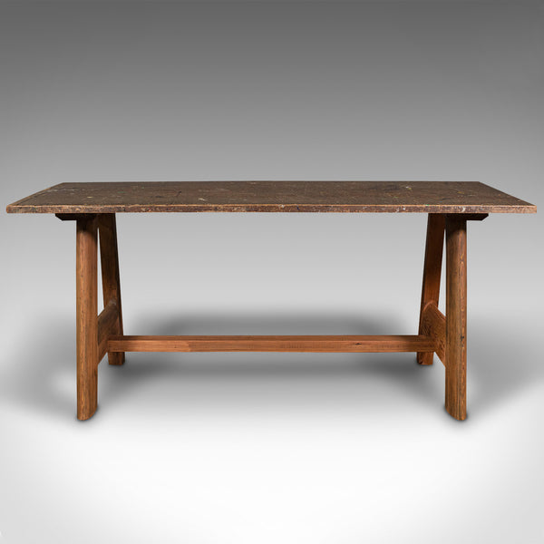 Large Antique Artist's Bench, English, Patina, 6 Seat, Kitchen, Desk, Edwardian