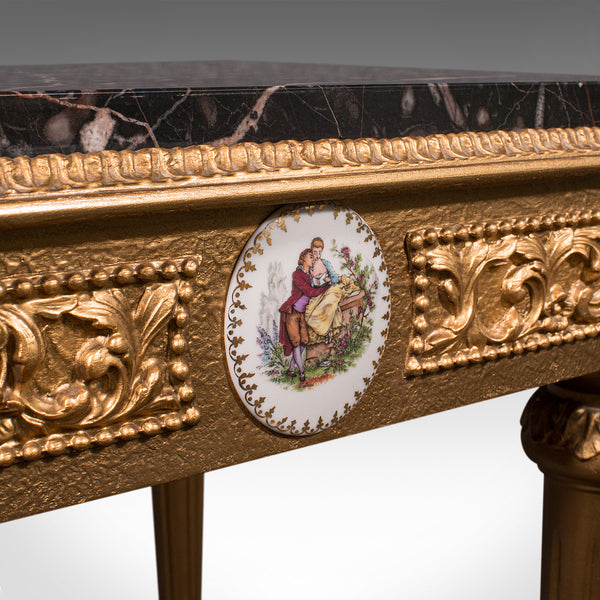 Pair Of Vintage Bedside Tables, Continental, Giltwood, Side, Lamp, Nightstand