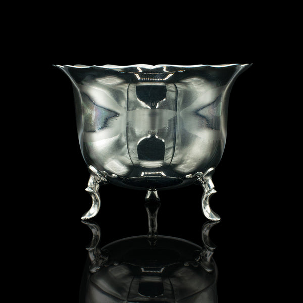 Small Antique Serving Bowl, English, Silver Plate, Condiment Pot, Late Victorian