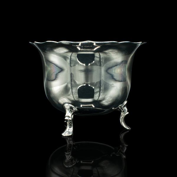 Small Antique Serving Bowl, English, Silver Plate, Condiment Pot, Late Victorian