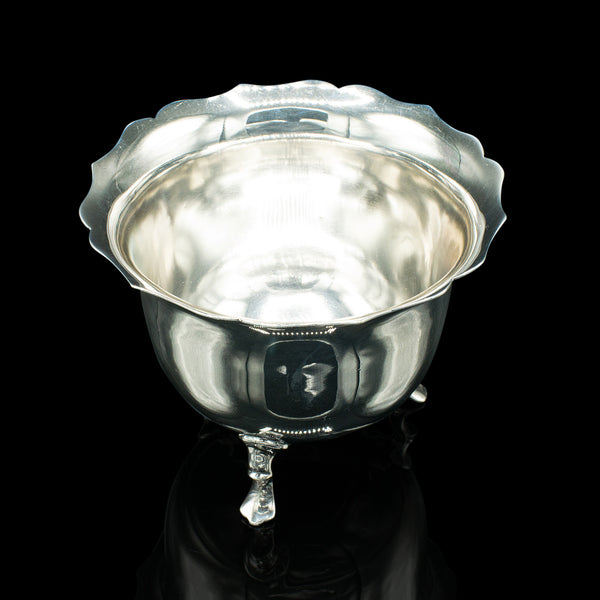 Small Antique Serving Bowl, English, Silver Plate, Condiment Pot, Late Victorian