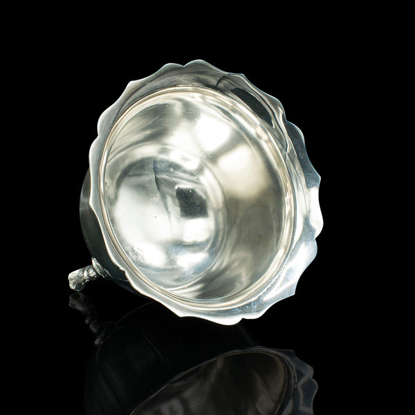 Small Antique Serving Bowl, English, Silver Plate, Condiment Pot, Late Victorian