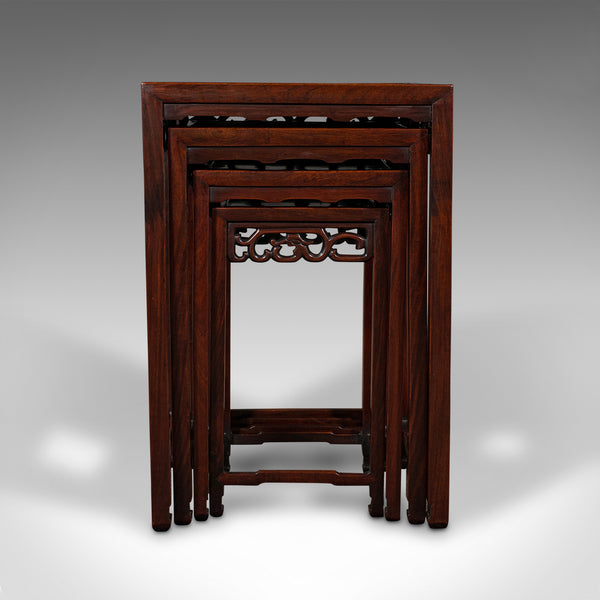 Antique Quartetto Nesting Tables, Chinese, Occasional, Victorian, Circa 1900