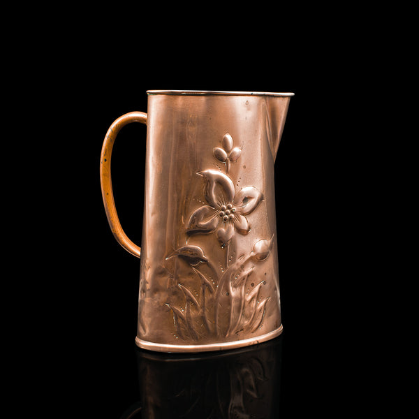 Antique Cornish Love Jug, English, Copper, Decor, Vase, Serving Ewer, Victorian