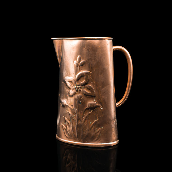 Antique Cornish Love Jug, English, Copper, Decor, Vase, Serving Ewer, Victorian