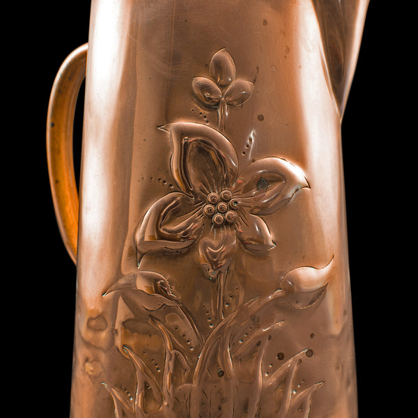 Antique Cornish Love Jug, English, Copper, Decor, Vase, Serving Ewer, Victorian