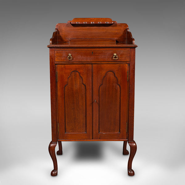Antique Gentleman's Side Cabinet, English, Lounge Stand, Pipe Rack, Edwardian
