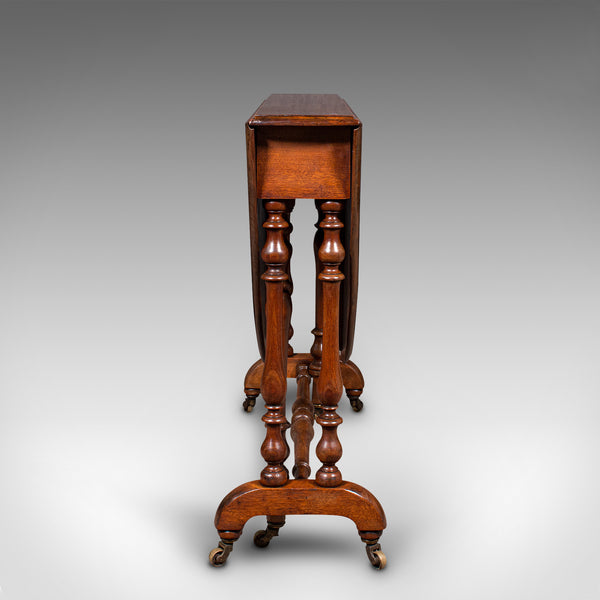 Antique Oval Sutherland Table, English, Gate Leg, Occasional, Victorian, C.1850