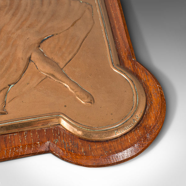 Pair Of Antique Carnival Plaques, Venetian, Bronze, Decorative, Victorian, 1900