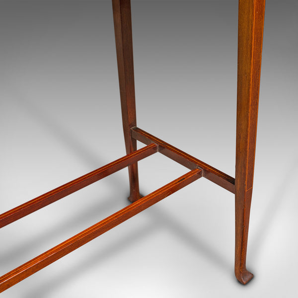 Antique Fold Over Games Table, English, Flame, Walnut, Card, Side, Edwardian