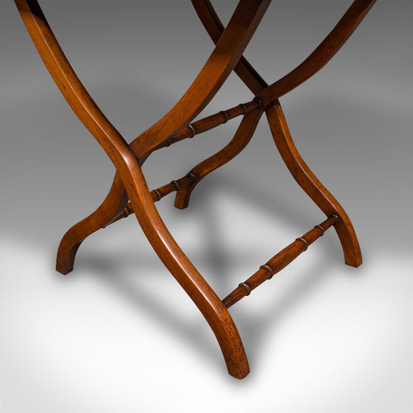 Antique Folding Writing Table, English, Walnut, Side, Serving, Victorian, C.1880