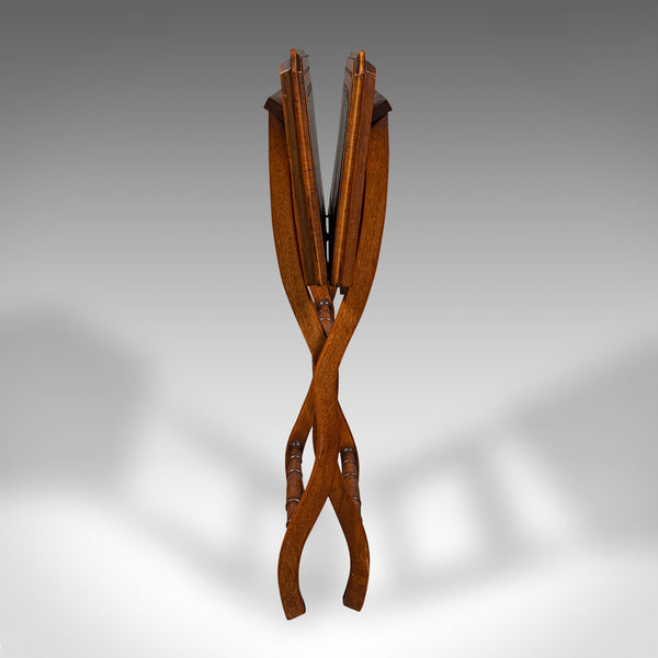 Antique Folding Writing Table, English, Walnut, Side, Serving, Victorian, C.1880