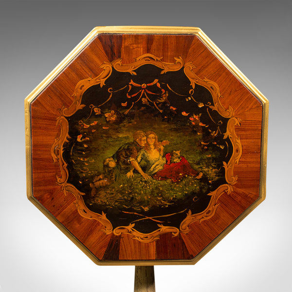 Antique Decorative Side Table, Continental, Lamp, Regency Revival, Victorian