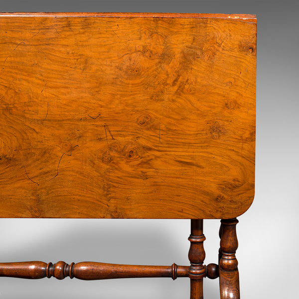 Antique Sutherland Table, English, Walnut, Gate Leg, Occasional, Regency, C.1830