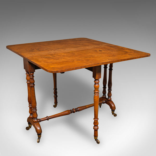 Antique Sutherland Table, English, Walnut, Gate Leg, Occasional, Regency, C.1830