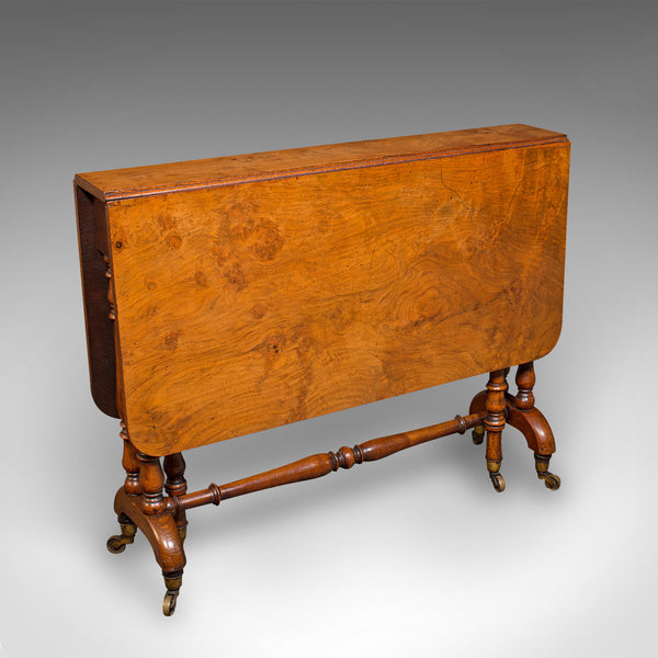 Antique Sutherland Table, English, Walnut, Gate Leg, Occasional, Regency, C.1830