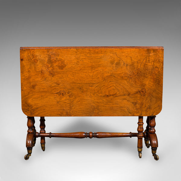 Antique Sutherland Table, English, Walnut, Gate Leg, Occasional, Regency, C.1830