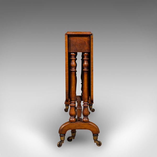 Antique Sutherland Table, English, Walnut, Gate Leg, Occasional, Regency, C.1830