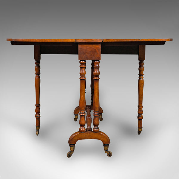 Antique Sutherland Table, English, Walnut, Gate Leg, Occasional, Regency, C.1830