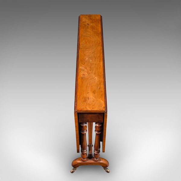 Antique Sutherland Table, English, Walnut, Gate Leg, Occasional, Regency, C.1830