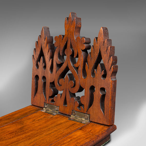 Antique Book Slide, English, Walnut, Extending, Novel Stand, Victorian, C.1850