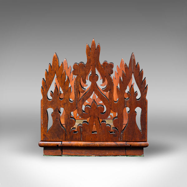 Antique Book Slide, English, Walnut, Extending, Novel Stand, Victorian, C.1850