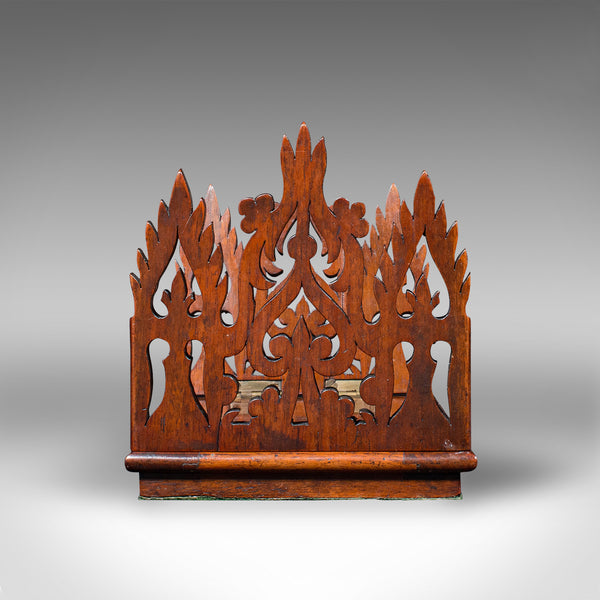 Antique Book Slide, English, Walnut, Extending, Novel Stand, Victorian, C.1850