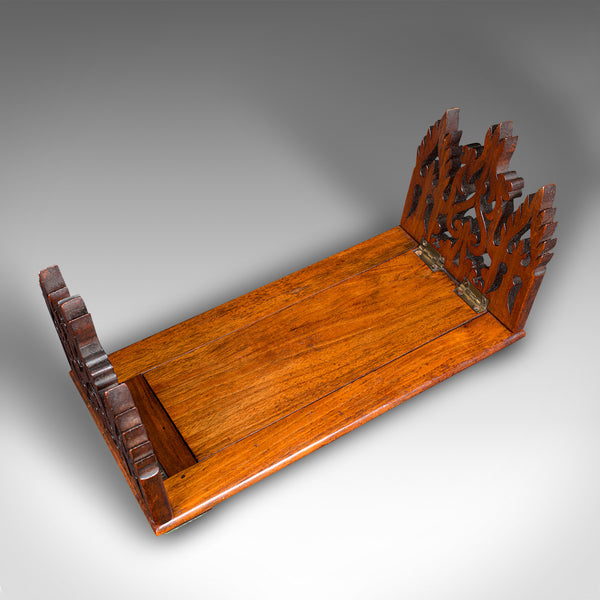 Antique Book Slide, English, Walnut, Extending, Novel Stand, Victorian, C.1850
