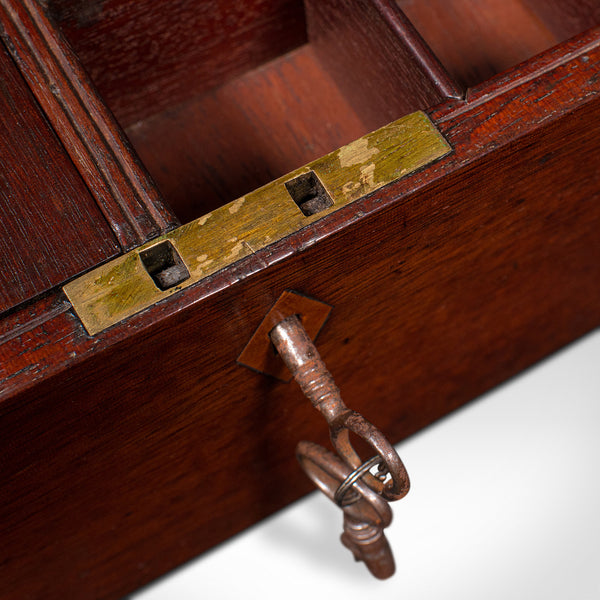 Antique Travelling Jewellery Salesman's Box, English Carry Case, Victorian, 1850