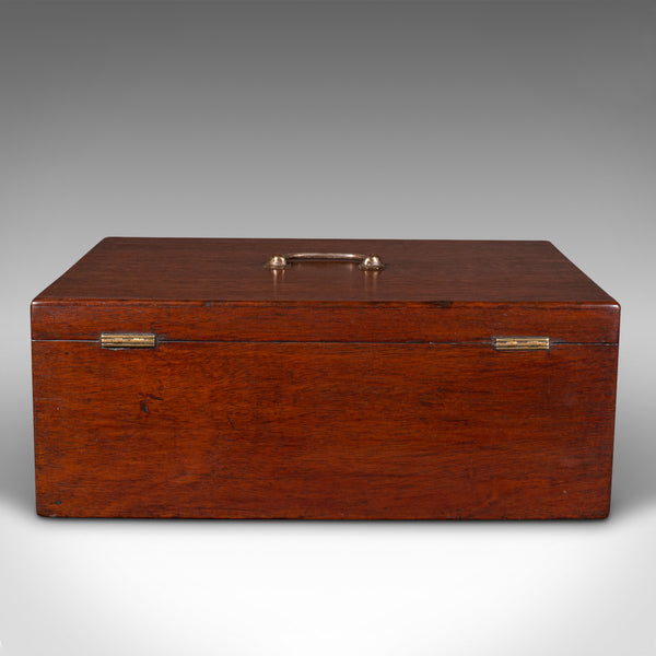 Antique Travelling Jewellery Salesman's Box, English Carry Case, Victorian, 1850